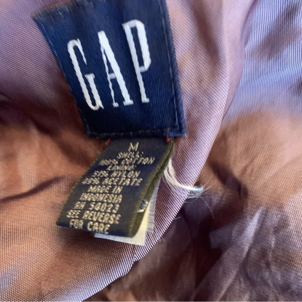 Vtg GAP Velvet Blazer Button Jacket  Burgundy Office FairyFormal  Castlecore - Picture 8 of 8
